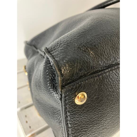 MICHAEL KORS, LARGE BLACK LEATHER SHOULDER BAG, HANDBAG - Picture 5 of 16